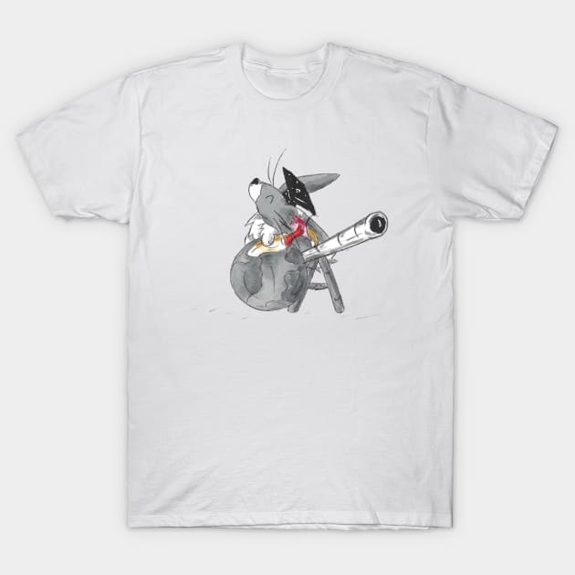 Moon Rabbit Grad T-Shirt by KristenOKeefeArt